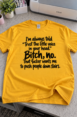 My Inner Voice Wants People Pushed Down Stairs T-Shirt