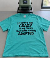 If You're Not Crazy in My Family You're Probably Adopted T-Shirt