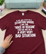 If I'm the Voice of Reason We're in a Very Bad Situation T-Shirt
