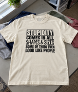 Stupidity Comes in All Shapes and Sizes Some Look Like People T-Shirt