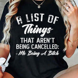 A List Of Things T-Shirt