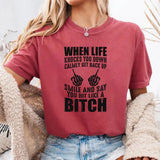 When Life Knocks You Down Calmly Get Back Up T-Shirt